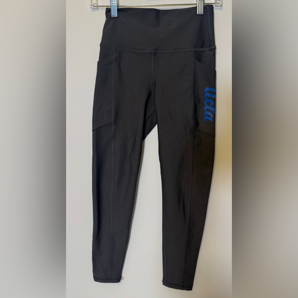 Women's Dark grey Leggings with Blue Detail